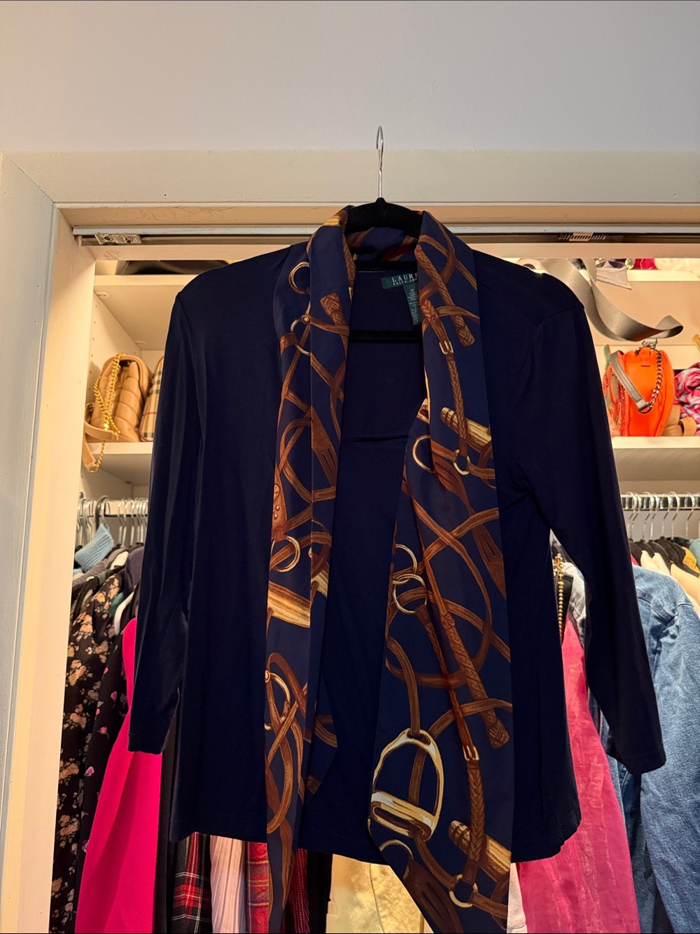 Ralph Lauren Navy Jacket with Copper Trim